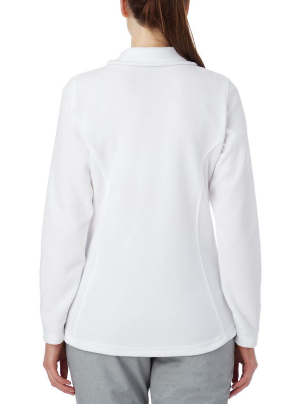 MAGLIA IN PILE AMARILLO 1/2 ZIP, 001 WHT, medium