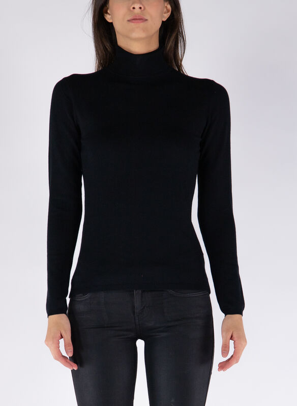 MAGLIONE COLLO ALTO, 99 BLK, medium