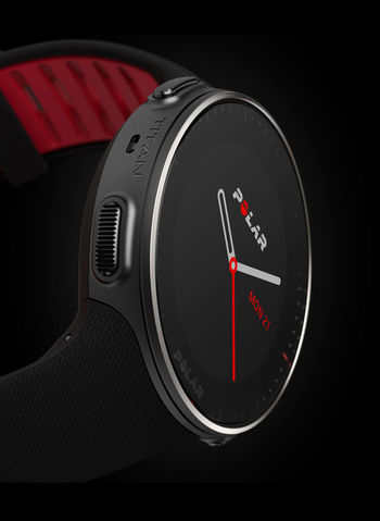 OROLOGIO VANTAGE V TITAN HR CON CINTURINO, BLKRED, small