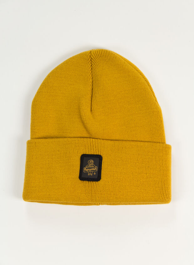 CAPPELLO IN MAGLIA CLARK CON RISVOLTO UNISEX, B01446 BANANA, large