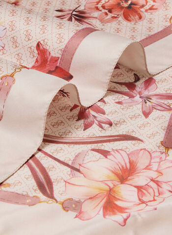 FOULARD CON STAMPA FLOREALE, TAU BEIGE, small