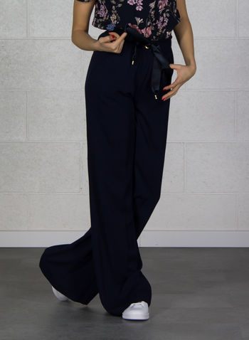 PANTALONE PALAZZO, BLU, small