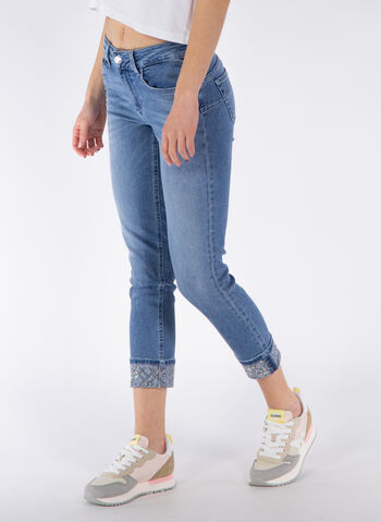 JEANS SKINNY BOTTOM UP CON RISVOLTO, 78691 STONE, small