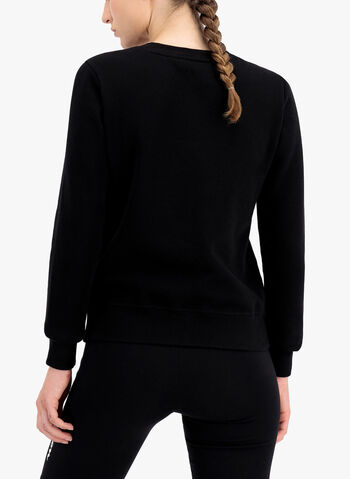 FELPA CON LOGO ESTESO STAMPATO, KK001BLK, small