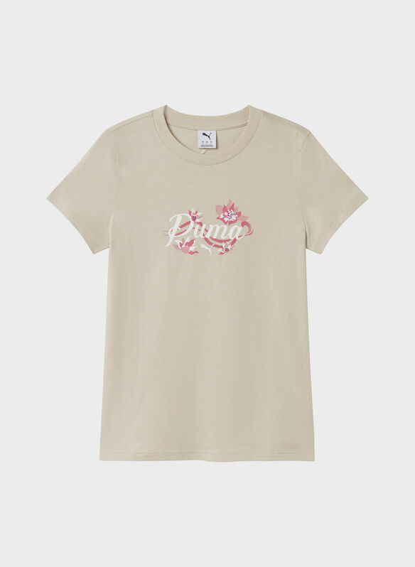 T-SHIRT FLORAL, 87 ALPINE SNOW, medium