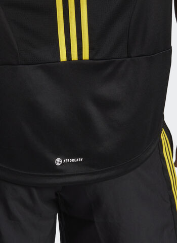 MAGLIA AEROREADY HIIT CON 3 STRISCE POSTERIORI, BLKLIME, small