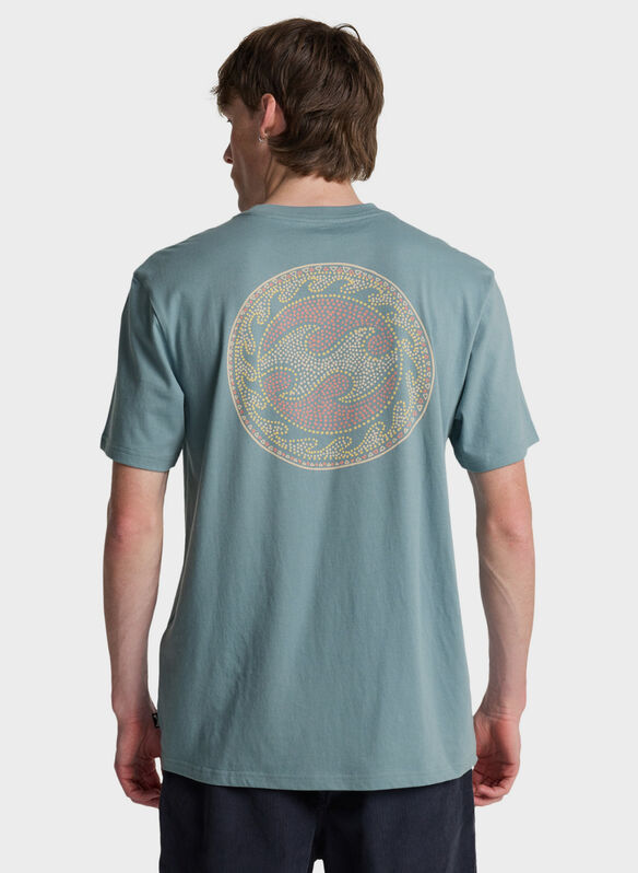 T-SHIRT CRAYON WAVE, WBL WASHED BLK, medium