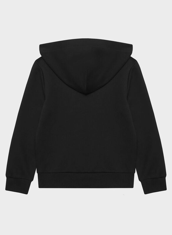 FELPA FULL ZIP MINI PATCH LOGO RAGAZZO, BEH BLK, medium