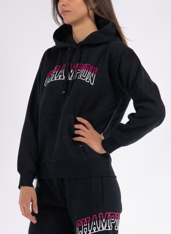 FELPA CON CAPPUCCIO, KK001 BLK, medium