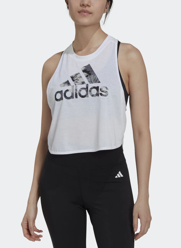 CANOTTA AEROREADY MADE FOR TRAINING FLORAL, WHT, medium