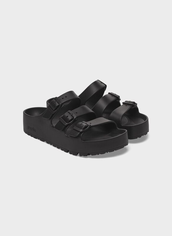 CIABATTA FLORIDA EVA PLATF 3 FIBBIE, - BLACK, medium