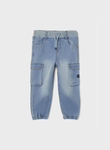 JEANS BEN CARGO BAMBINO, MEDIUM BLUE DENIM, small