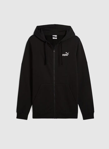FELPA FULL ZIP ESSENTIAL SMALL LOGO, 01 BLK, small