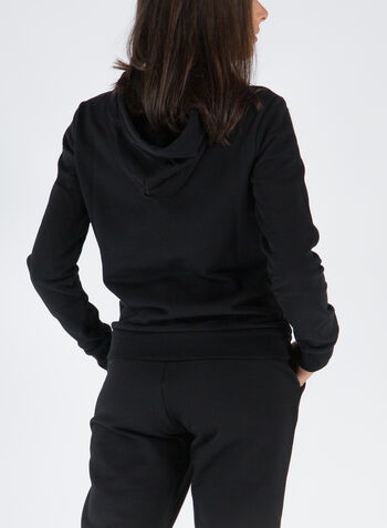 FELPA CON ZIP E CAPPUCCIO, 8268 BLK, small