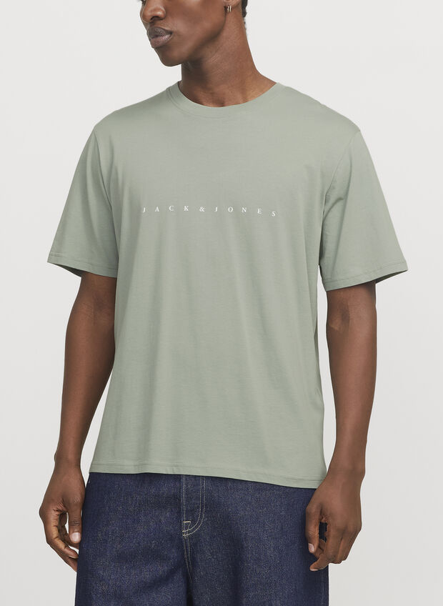T-SHIRT SHORTSLEEVE LETTERING LOGO, ICEBERG GREEN, large