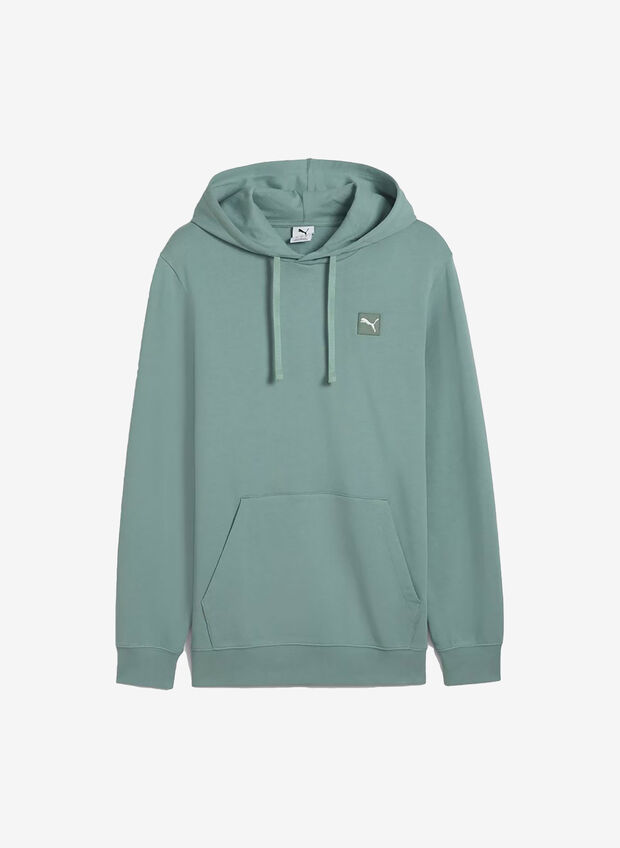 FELPA HOODIE CON CAPPUCCIO ESSENTIALS ELEVATED, 30 SALVIA, large