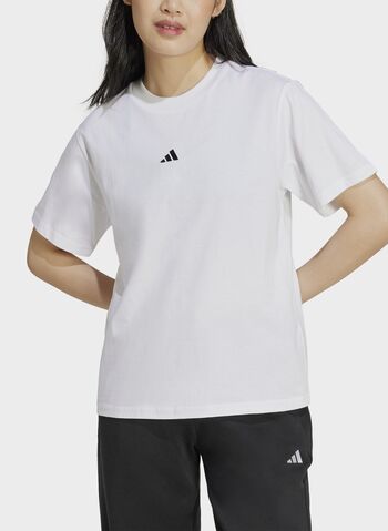 T-SHIRT ESSENTIALS SMALL LOGO COTTON TEE, WHT WHT, small