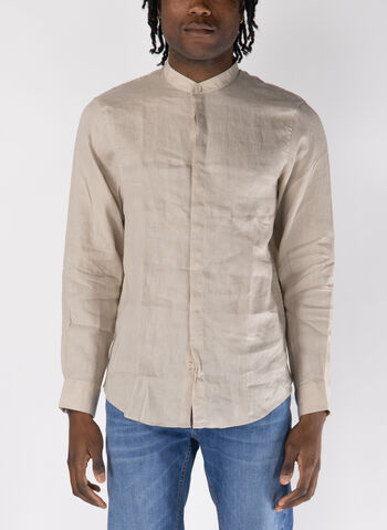 CAMICIA LINO COREANA, U1102 SABBIA, small