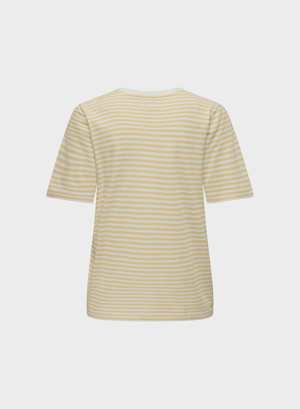 T-SHIRT ONLHAPPY, CLOUD DANCER SUNLIGHT, medium