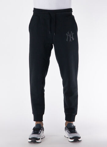 PANTALONE NY CON LOGO TONO SU TONO, BLACK, small