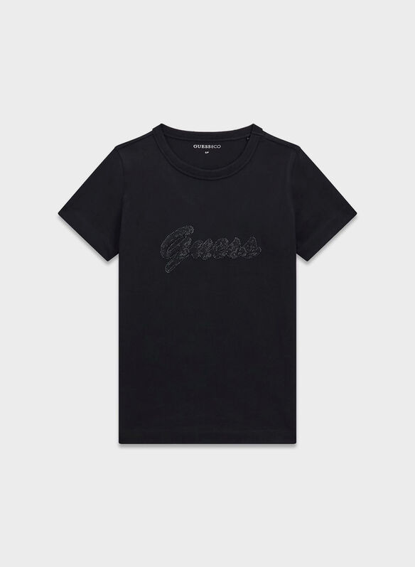 T-SHIRT LOGO STRASS, JBLK BLK, medium