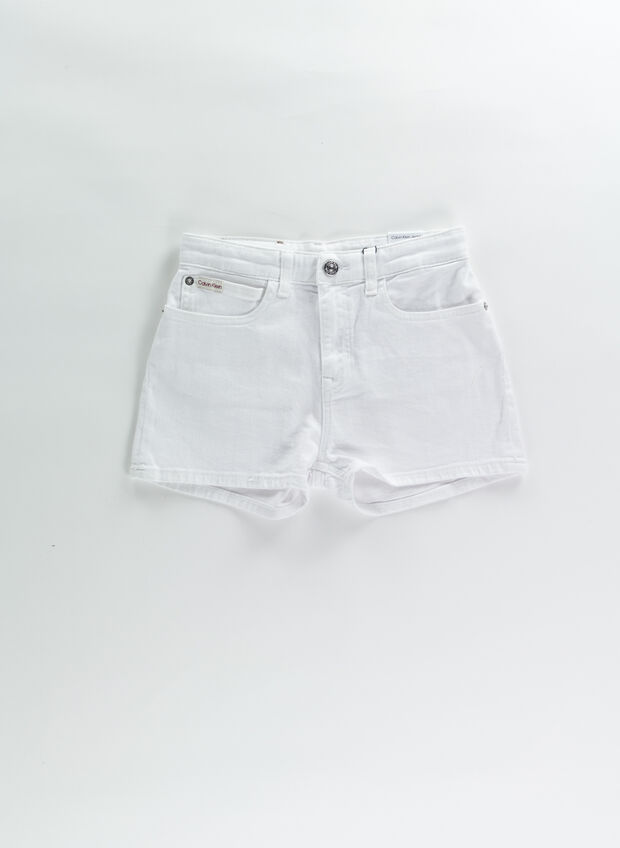 SHORT DENIM A VITA ALTA RAGAZZA, 1CD WHT, large
