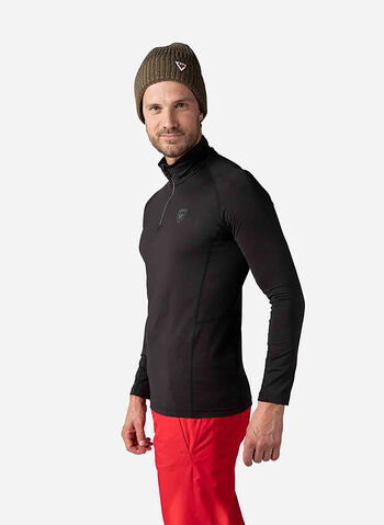 MAGLIA TERMICA 1/2 ZIP, 200 BLK, small