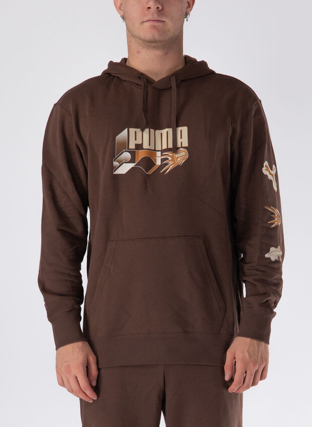 FELPA BRAND LOVE, 65 BROWN, large