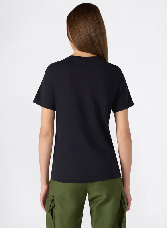 T-SHIRT HERITAGE LOGO, KK001 BLK, medium