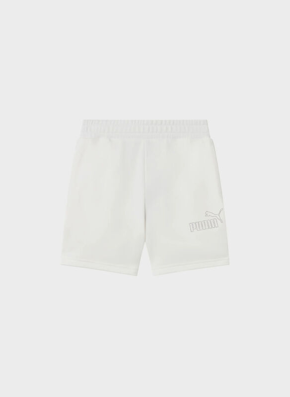 SHORT RHINESTONE LOGO CON STRASS, 02 WHT, medium