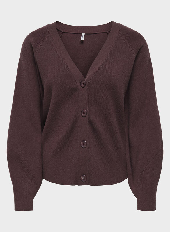 CARDIGAN SITERI V BOTTONI, FIG VINACCIA, medium