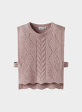 GILET IN MAGLIA LEA BAMBINA, BURNISHED LILAC PINK, thumb