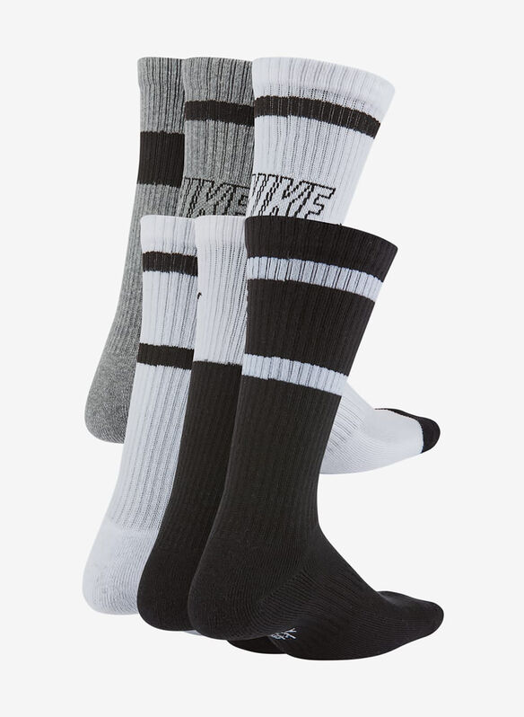 CALZA 6PP CREW CUSH, 901 WHTMULTI, medium