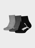 CALZA 3 PAIA BWT QUARTER JUNIOR, 002 WHTGREYBLK, thumb