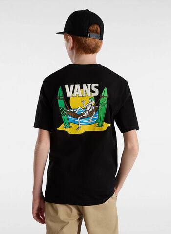 T-SHIRT SHAKA SCHELETRO RAGAZZO, BLK, small