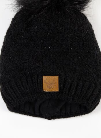 CAPPELLO MAGLIA LUREX PON PON, BLACK, small