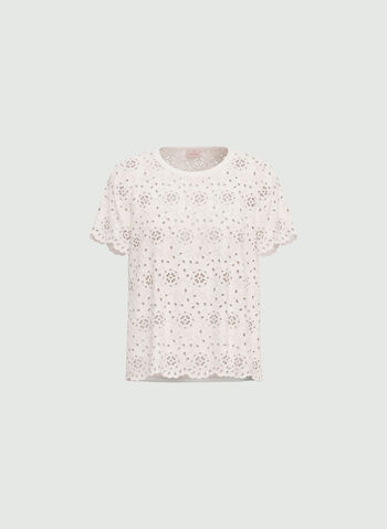 MAGLIA VELETTA INSERTO PIZZO SAN GALLO, 001 WHT, small