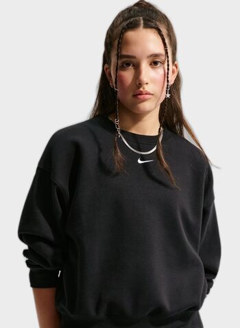 FELPA STUDIO OVER RAGAZZA, 010 BLK, small