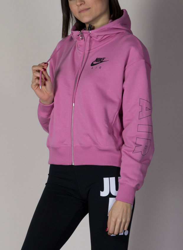NIKE FELPA FLEECE FULL ZIP Nero, Rosa Donna | Sport85