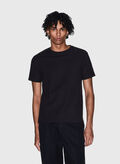 T-SHIRT JACQUARD IN COTONE MERCERIZZATO, UC001 BLK, thumb