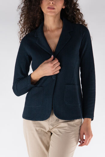 GIACCA BOTTONE NIDO D'APE, 99 BLK, small