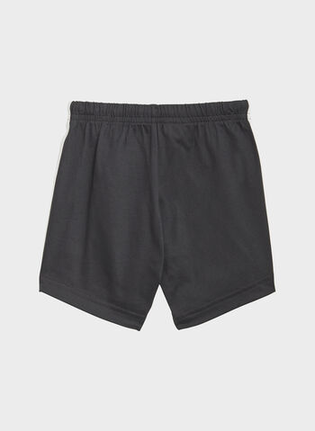 COMPLETO SHORTS E T-SHIRT LIL 3-STRIPES SPORTY SUMMER BIMBO, WHTBLK, small