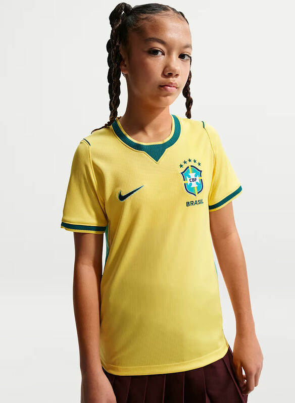 MAGLIA BRASIL HOME UFF WC26 JUNIOR, 724 YEL, medium