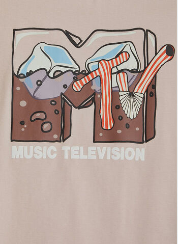 T-SHIRT STAMPA MTV BAMBINA, PEACH, small