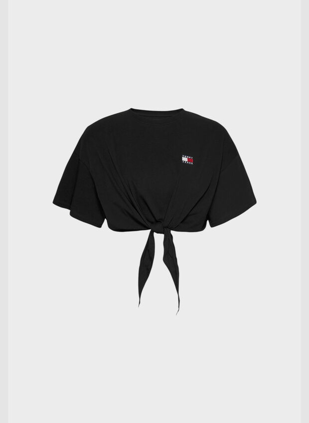 T-SHIRT CROP CON NODO, , large