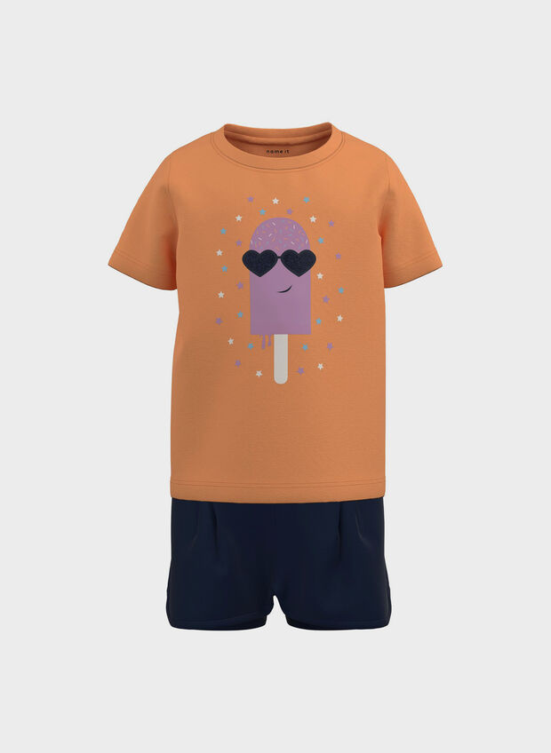 COMPLETO JOELEAN T-SHIRT + SHORT BAMBINA, , large