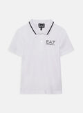 POLO MICRO LOGO PIQUET RAGAZZO, U0002 WHT, thumb