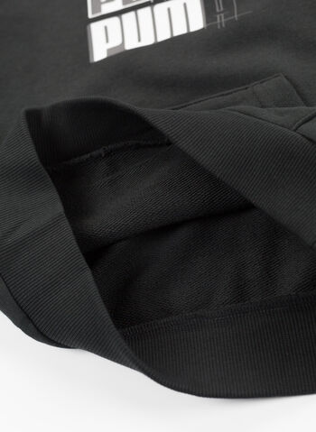 FELPA HOODIE CON LOGO RAGAZZO, 01 BLK, small