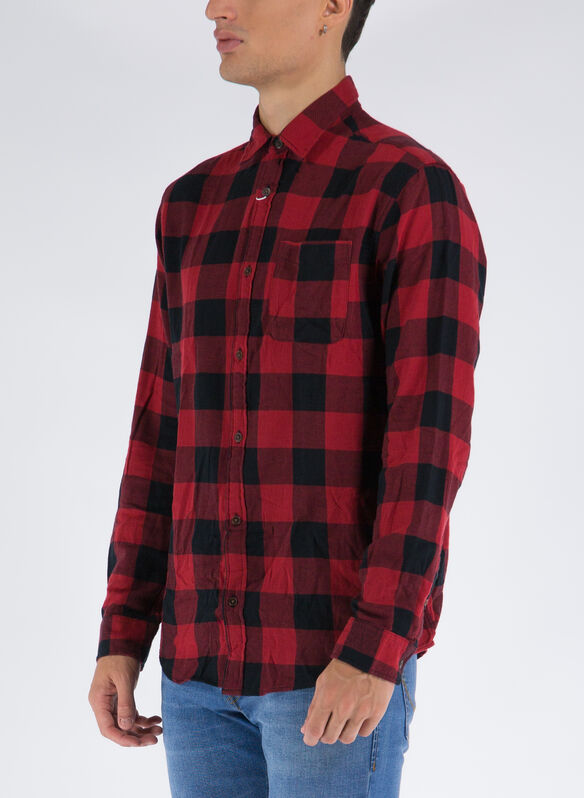 CAMICIA CHECK, BRICK RED BLKRED, medium