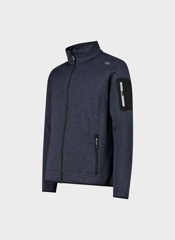 FELPA IN PILE IN KNIT-TECH M&Eacute;LANGE, ANTRACITE, small